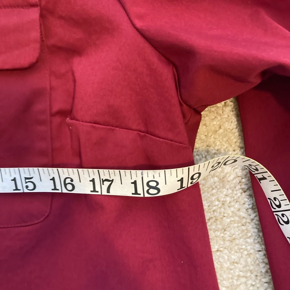 Beautiful button up shirt. Crisp burgundy red color. Worn twice. Size large. - Picture 8 of 12